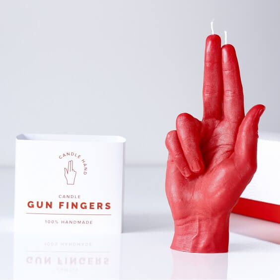 Gun Fingers candela Candle Hand - Agof Store