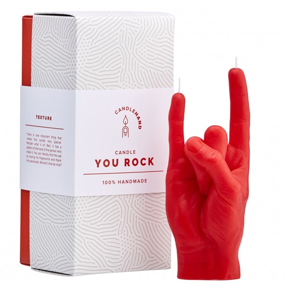 You Rock! candela Candle Hand - Agof Store