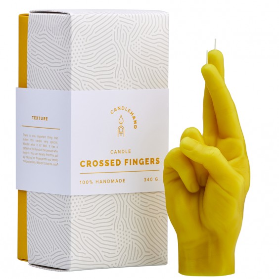 Candle Hand Crossed Fingers Candle - Agof Store
