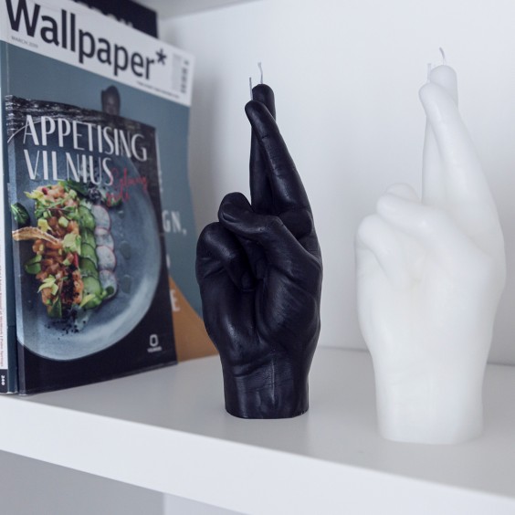 Candle Hand Crossed Fingers Candle - Agof Store