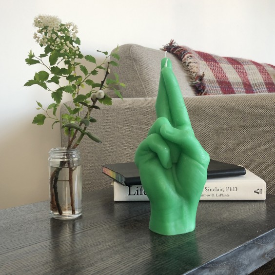 Candle Hand Crossed Fingers Candle - Agof Store