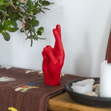 Candle Hand Crossed Fingers Kerze - Agof Store
