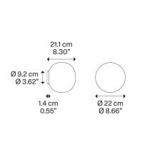 Lodes Volum 22 Wand- Deckenleuchte - Agof Store