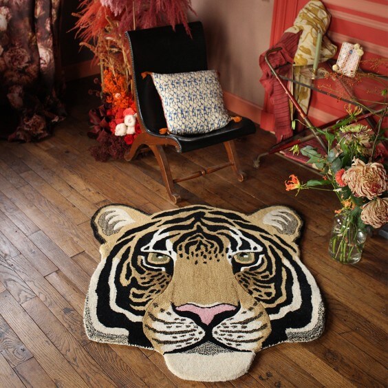 Doing Goods Rajah Tiger Head Groß Teppich - Agof Store