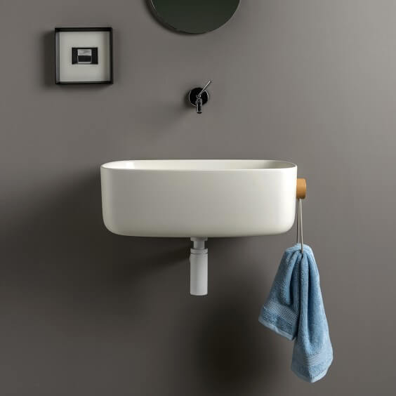 Ever Life Design Bounce crystalplant washbasin with rope towel holder - Agof Store