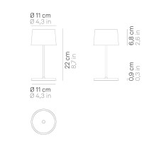 Olivia Mini Pro Lampada da tavolo Zafferano - Agof Store