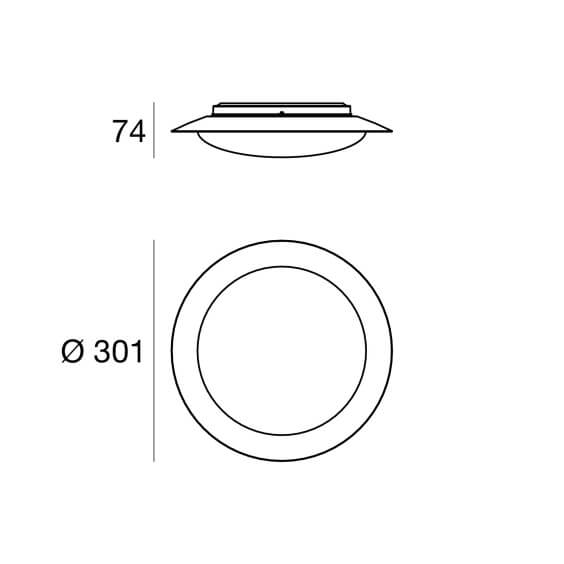 Linea Light Crew 1 wall ceiling lamp - Agof Store