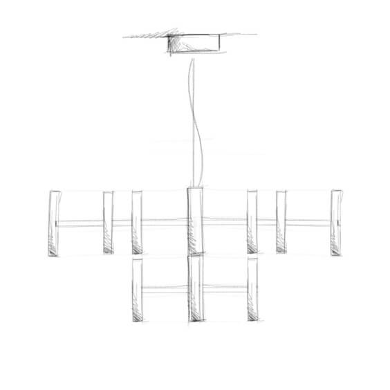 Linea Light Perla 12 Pendelleuchte - Agof Store