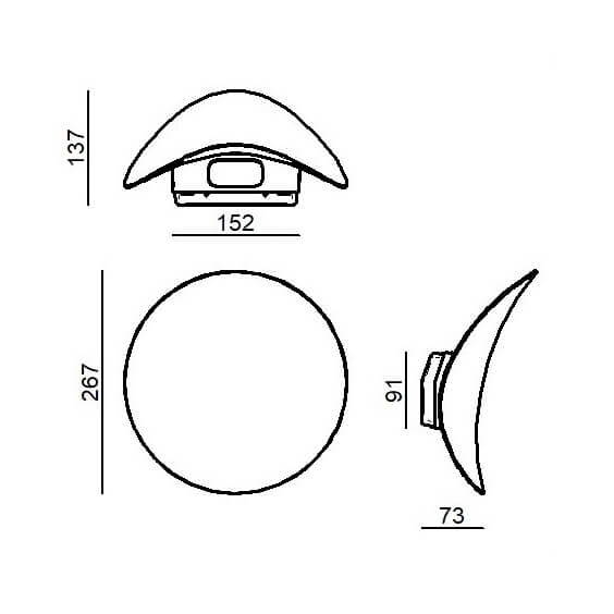 Linea Light Alba wall lamp - Agof Store