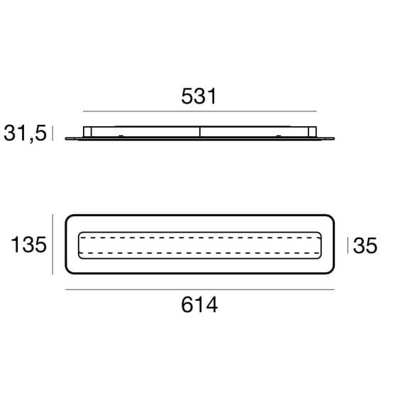 Antille Lampada da parete soffitto Linea Light - Agof Store