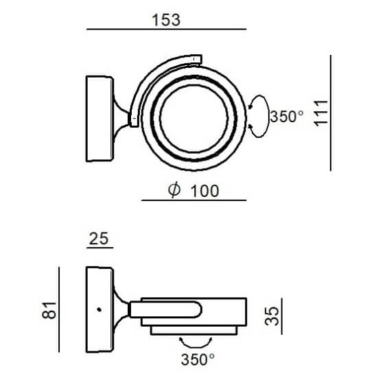 Eta Lampada da parete soffitto Linea Light - Agof Store