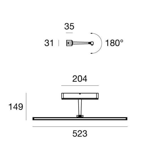 Straight Lampada da parete Linea Light - Agof Store