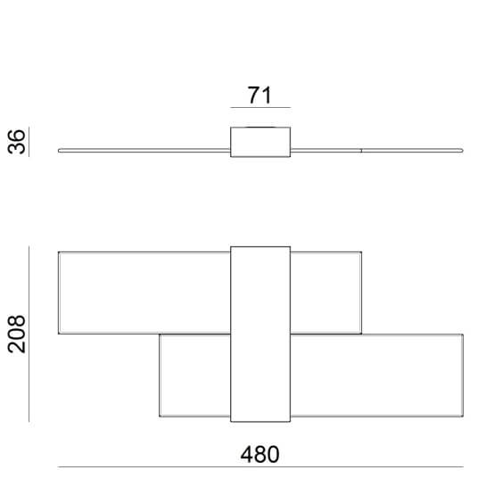 Triad Lampada da parete soffitto Linea Light - Agof Store