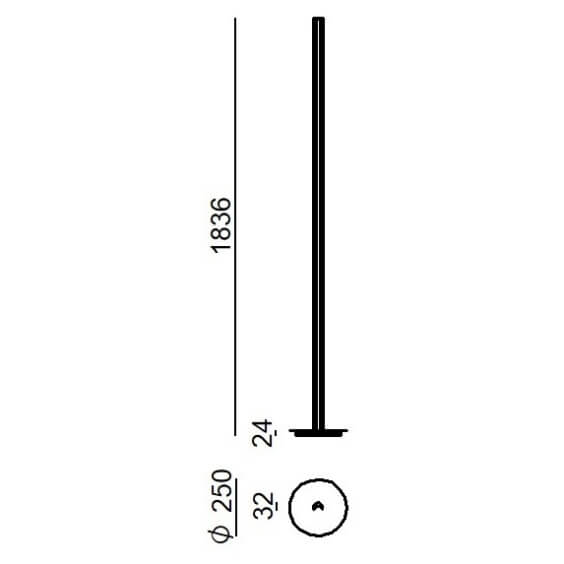 Halfpipe 2 Lampada da terra Linea Light - Agof Store
