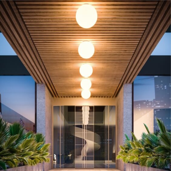 Linea Light Oh Outdoor Wand- Deckenleuchte - Agof Store