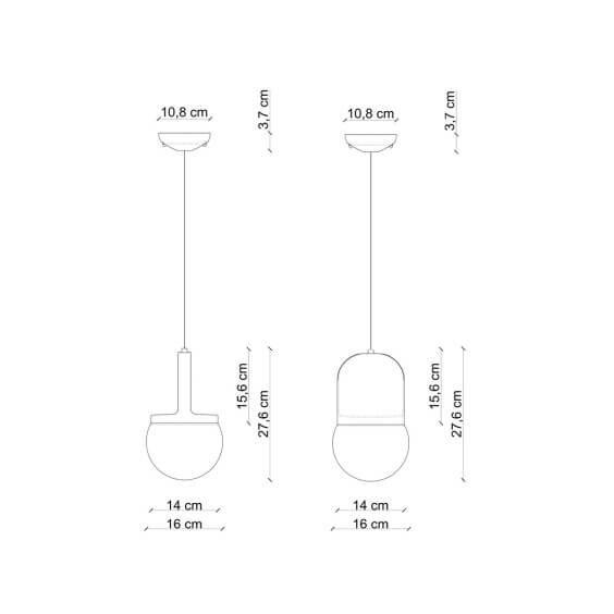 Habea C2781 Lampada a sospensione Ferroluce - Agof Store