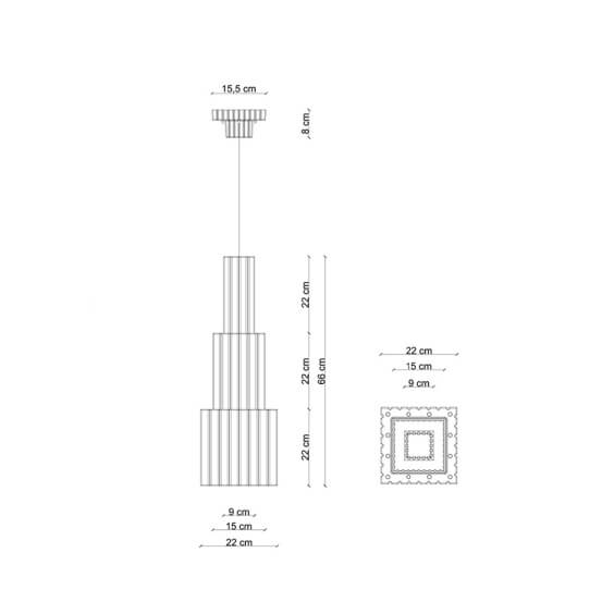 Ferroluce Metra C2830 Pendelleuchte - Agof Store