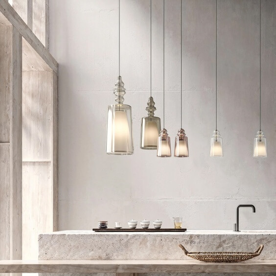 Alibaglass H.65 cm Lampada a sospensione Karman - Agof Store