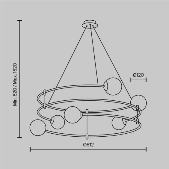 Maytoni Balance Ø 81 cm Pendelleuchte - Agof Store