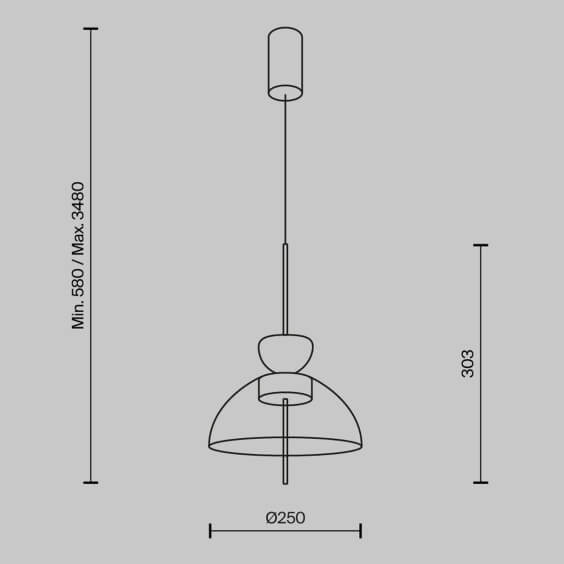Bangkok H.30 cm Lampada a sospensione Maytoni - Agof Store