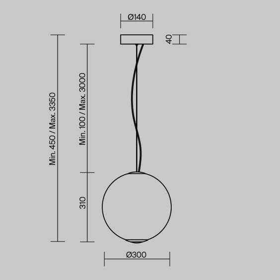 Bruma H.31 cm Lampada a sospensione Maytoni - Agof Store