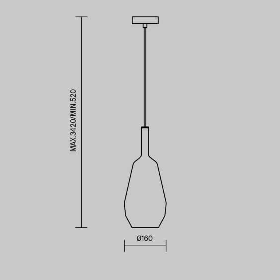 Maytoni Duality Ø 16 cm pendant lamp - Agof Store