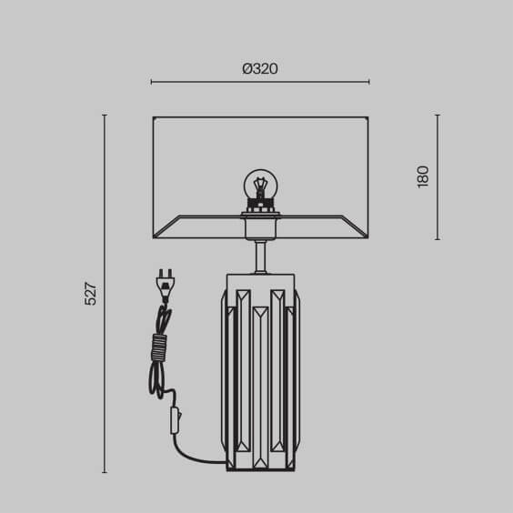 Muse Lampada da tavolo Maytoni - Agof Store
