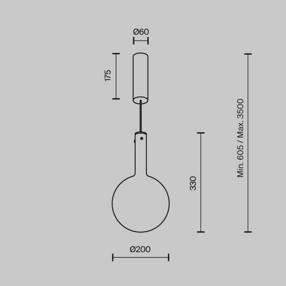 Nebula Ø 20 cm Lampada a sospensione Maytoni - Agof Store