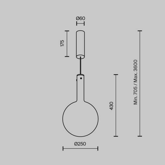 Nebula Ø 25 cm Lampada a sospensione Maytoni - Agof Store