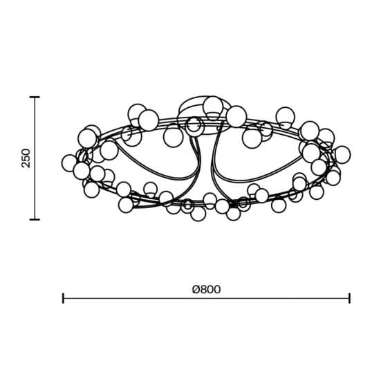 Maytoni Tessara Ø 80 cm wall ceiling lamp - Agof Store