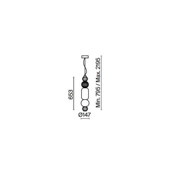 Maytoni Collar H.65 cm Pendelleuchte - Agof Store