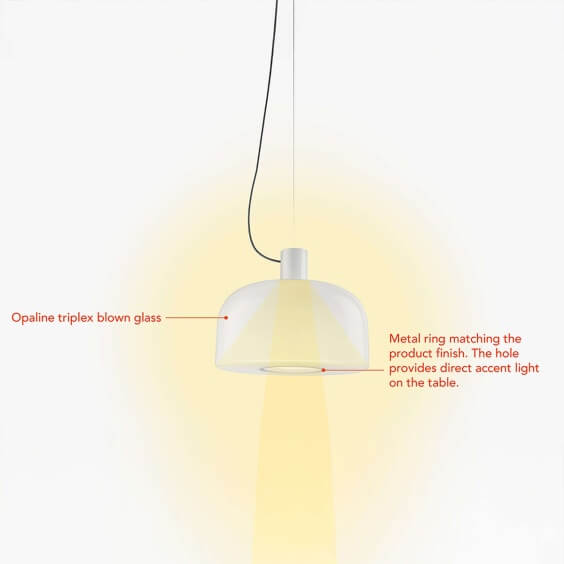 Flos Bellhop Glass S1 Pendelleuchte - Agof Store
