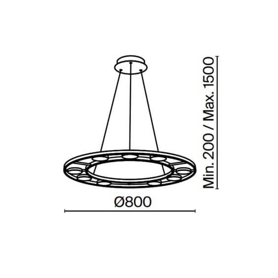 Maytoni Fad Ø 80 cm pendant lamp - Agof Store