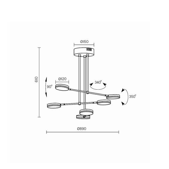 Fad 6 Lampada da soffitto Maytoni - Agof Store