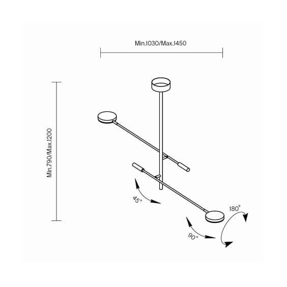 Maytoni Fad 2 Arms wall ceiling lamp - Agof Store