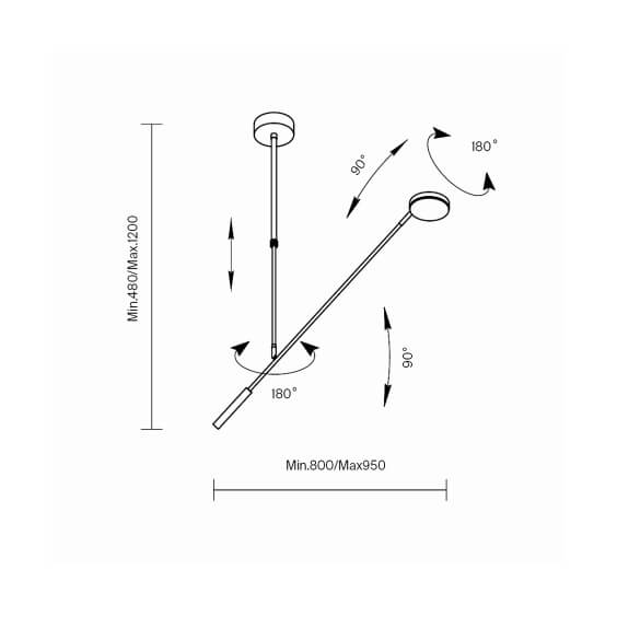 Fad Arm Lampada da soffitto Maytoni - Agof Store
