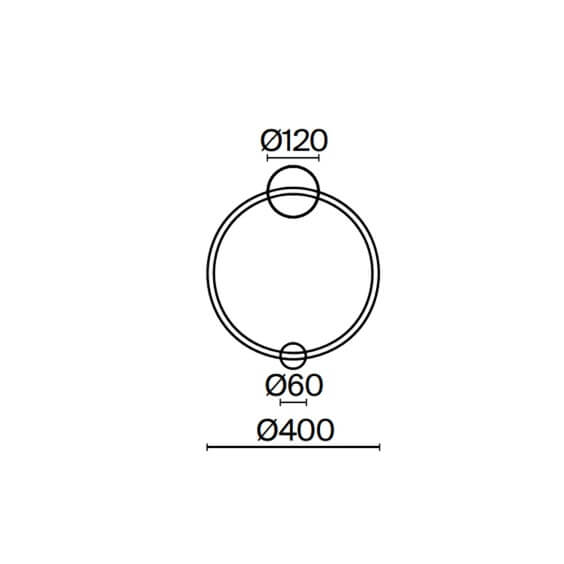 Halo Circular Ø 40 cm Lampada da parete Maytoni - Agof Store