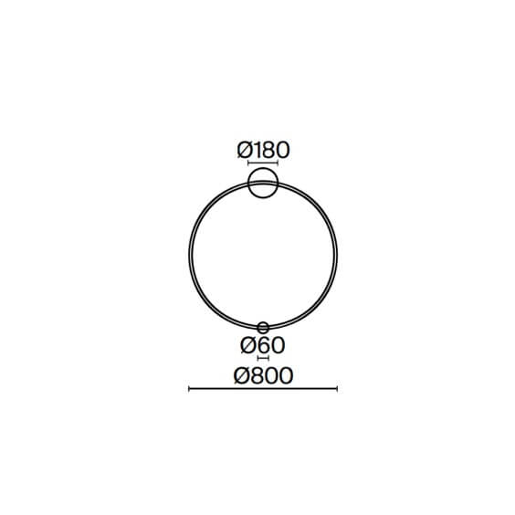Maytoni Halo Circular Ø 80 cm Wandleuchte - Agof Store