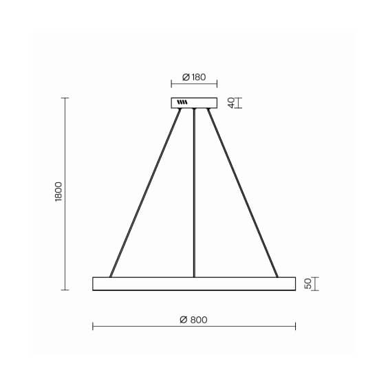 Saturno Ø 80 cm Lampada a sospensione Maytoni - Agof Store