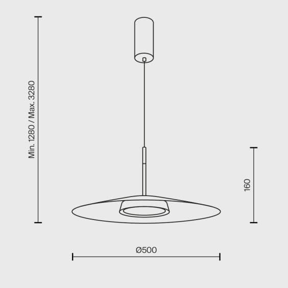 EI Ø 50 cm Lampada a sospensione Maytoni - Agof Store