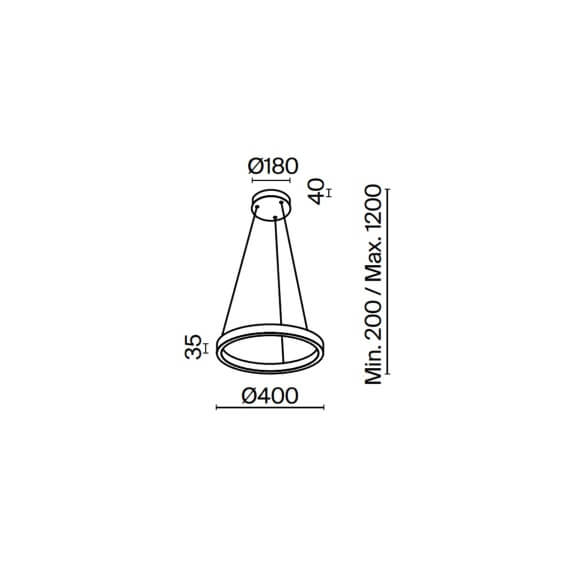 Maytoni Rim Ø 40 cm pendant lamp - Agof Store