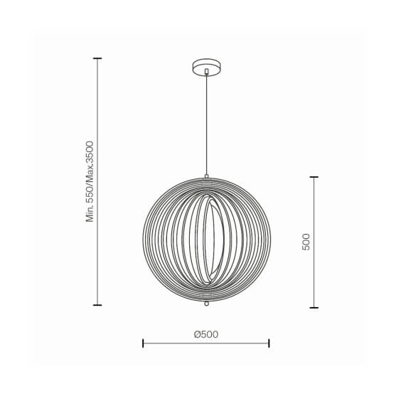 Maytoni Roots Ø 50 cm pendant lamp - Agof Store