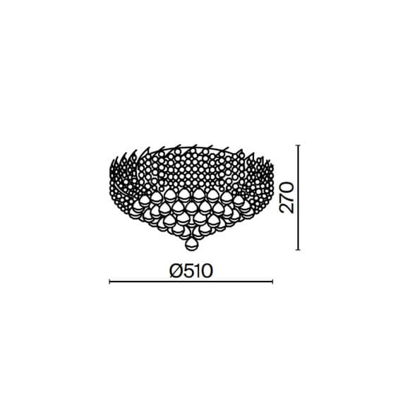 Karolina Ø 51 cm Lampada da soffitto Maytoni - Agof Store