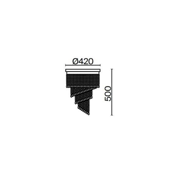 Cascade H.50 cm Lampada da soffitto Maytoni - Agof Store