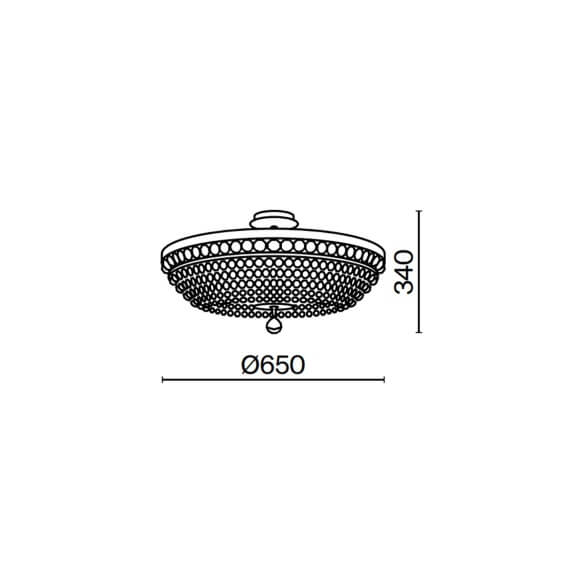 Maytoni Ottilia Ø 65 cm wall ceiling lamp - Agof Store