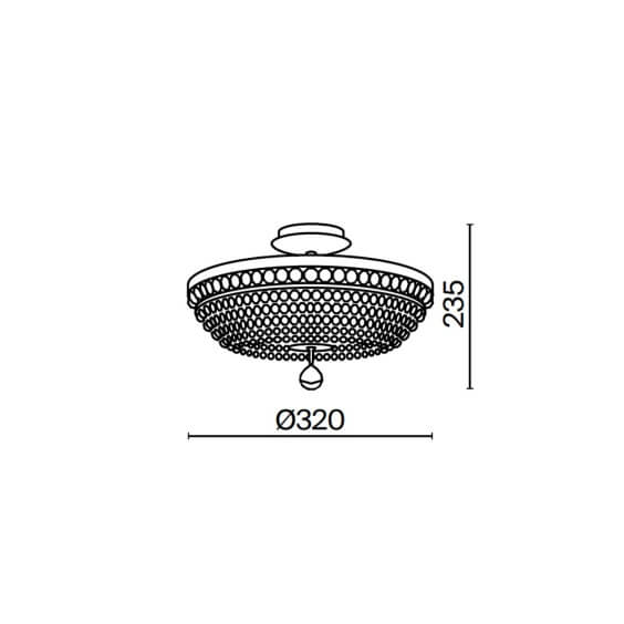 Ottilia Ø 32 cm Lampada da soffitto Maytoni - Agof Store