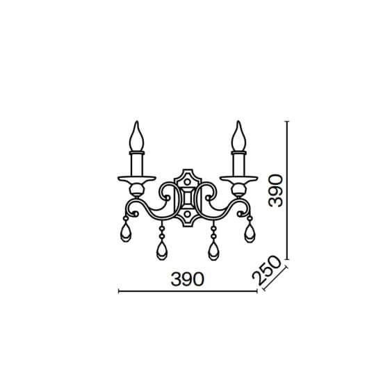 Grace Metal 2 Lampada da parete Maytoni - Agof Store