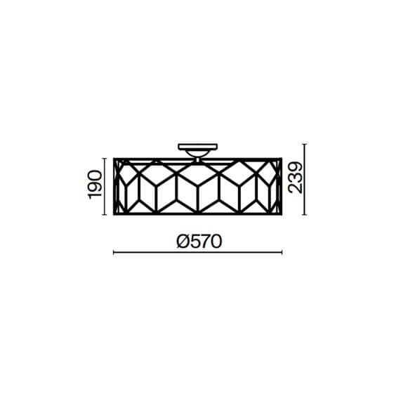 Messina Ø 57 cm Lampada da soffitto Maytoni - Agof Store