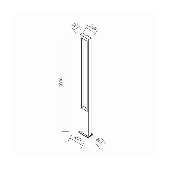 Maytoni Bonn H.200 cm outdoor floor lamp - Agof Store