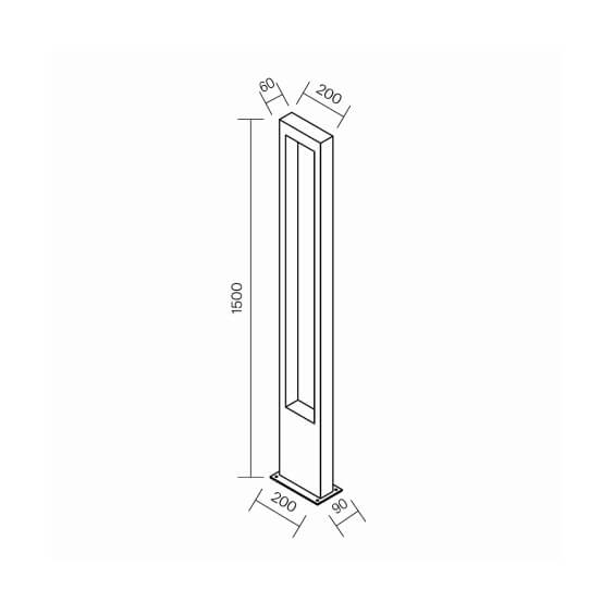 Maytoni Bonn H.150 cm outdoor floor lamp - Agof Store